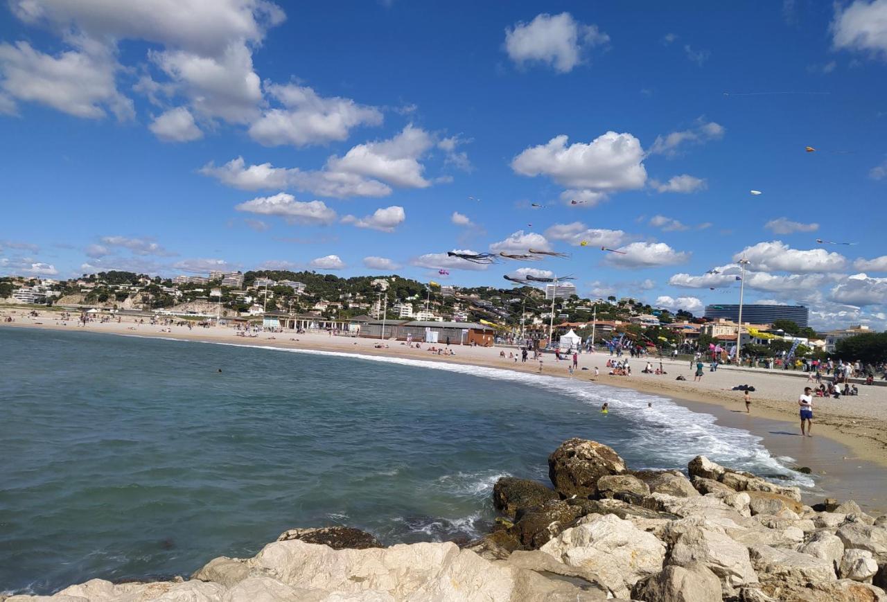 Sun Escape, Appart Renove Climatise 3 Pieces 4-6 Pers, 350M De La Plage Marsella Exterior foto